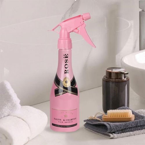 YOUNGFLY 9.8oz Fine Mist Spray Bottle, Pink Rose Champagne